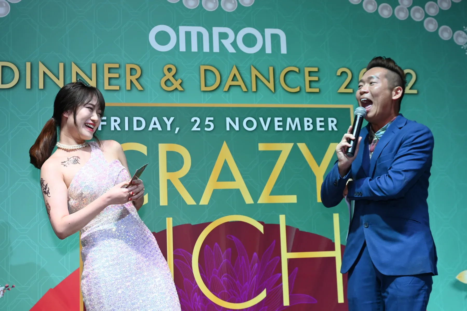 James Yang hosting the Omron Dinner and Dance 2022