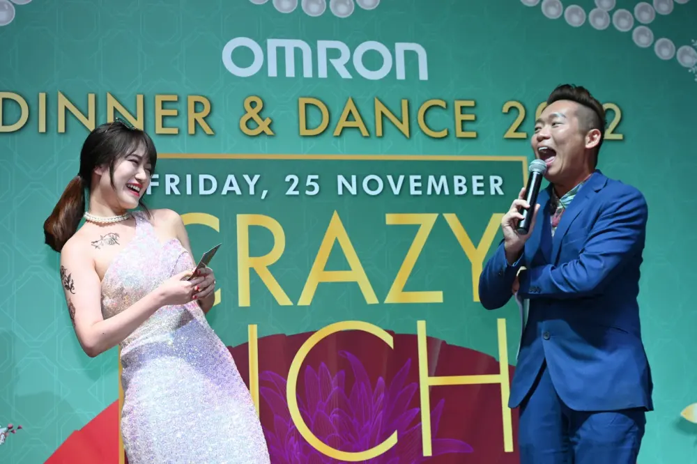 James Yang hosting the Omron Dinner and Dance 2022